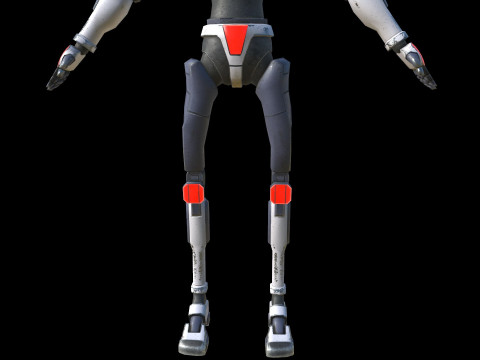 Robot Low-poly PBR 3D-Modell