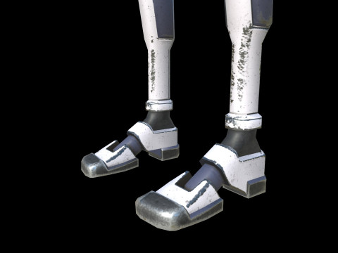 Robot Low-poly PBR 3D-Modell