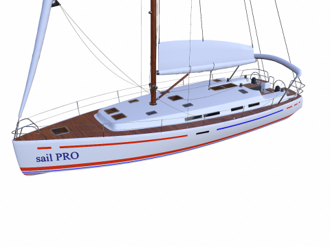 Sailing Yacht PBR 3D Модель