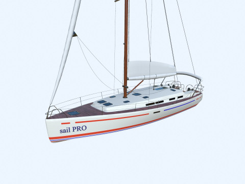 Sailing Yacht PBR 3D Модель