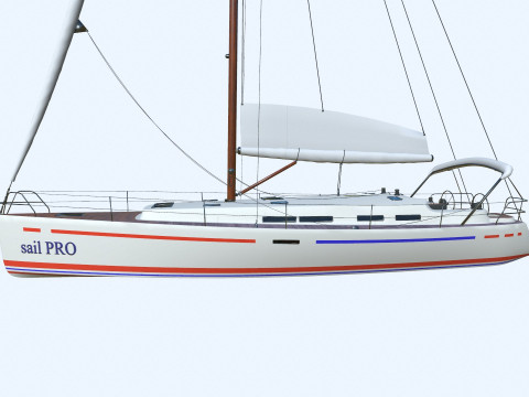 Sailing Yacht PBR 3D Модель
