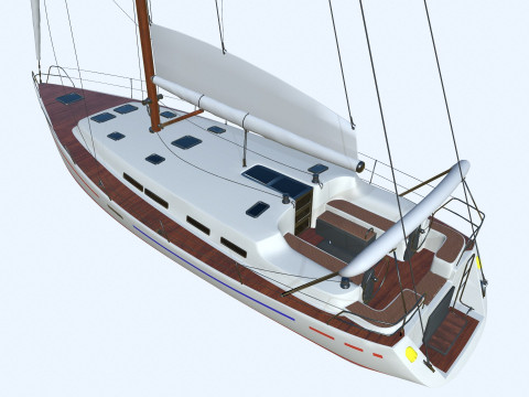 Sailing Yacht PBR 3D Модель