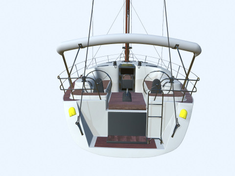 Sailing Yacht PBR 3D Модель