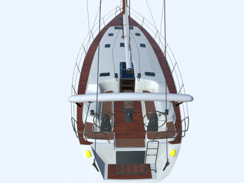 Sailing Yacht PBR 3D Модель