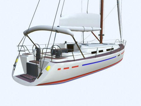 Sailing Yacht PBR 3D Модель