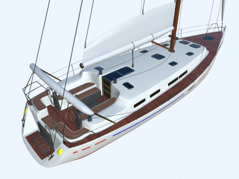 Sailing Yacht PBR 3D Модель