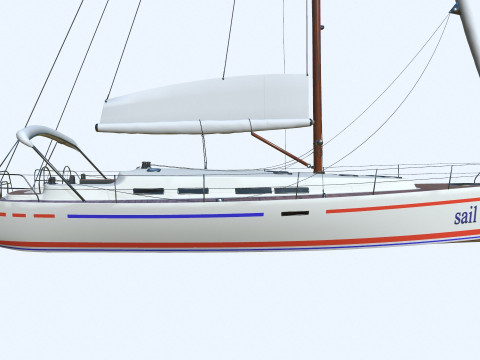 Sailing Yacht PBR 3D Модель