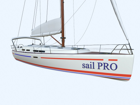 Sailing Yacht PBR 3D Модель