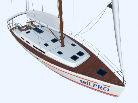 Sailing Yacht PBR 3D Модель