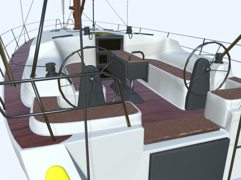 Sailing Yacht PBR 3D Модель