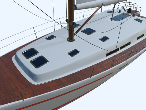 Sailing Yacht PBR 3D Модель