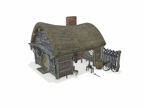 Medieval Blacksmith Low-poly 3D 模型