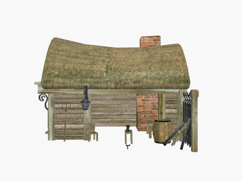 Medieval Blacksmith Low-poly 3D 模型