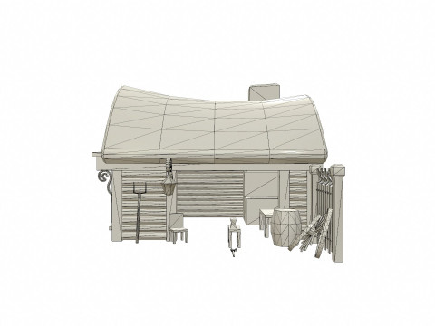 Medieval Blacksmith Low-poly 3D 模型