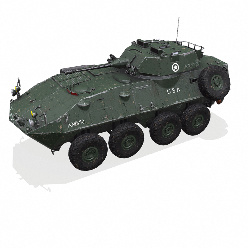 LAV 25 Light Armored Vehicle Low-poly PBR 3D मॉडल .c4d .max .obj .3ds .fbx .stl .blend