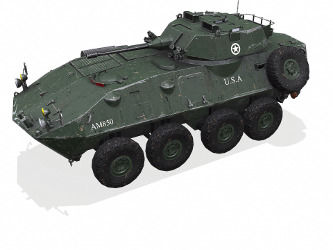 LAV 25 Light Armored Vehicle Low-poly PBR 3D मॉडल