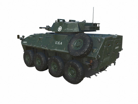 LAV 25 Light Armored Vehicle Low-poly PBR 3D मॉडल