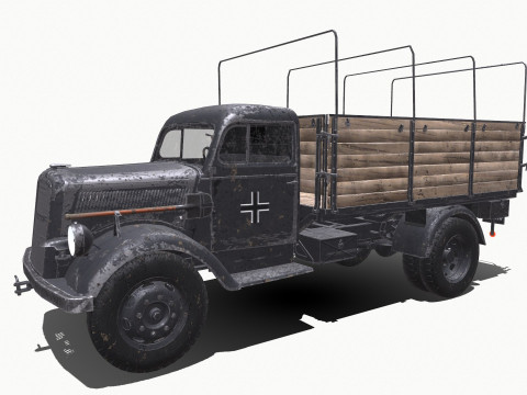 Opel Blitz WW2 German Military Truck 3D 模型