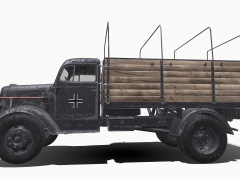 Opel Blitz WW2 German Military Truck 3D 模型