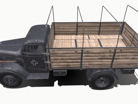 Opel Blitz WW2 German Military Truck 3D 模型