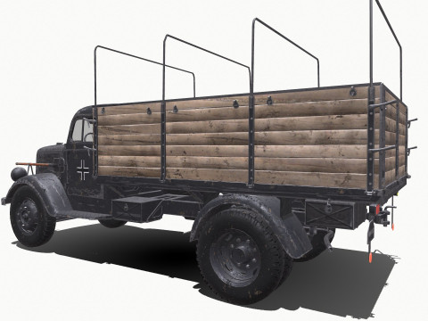 Opel Blitz WW2 German Military Truck 3D 模型