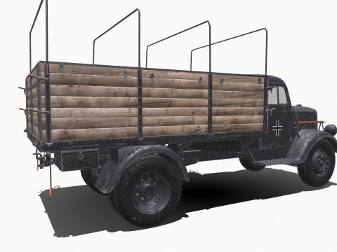 Opel Blitz WW2 German Military Truck 3D 模型