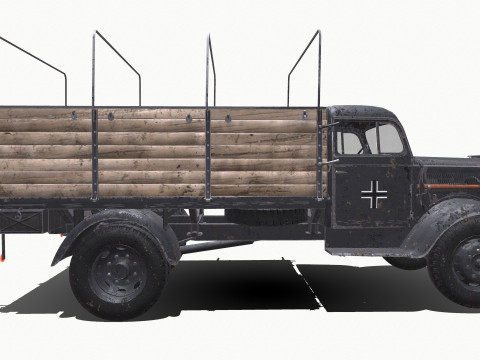 Opel Blitz WW2 German Military Truck 3D 模型