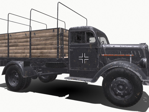 Opel Blitz WW2 German Military Truck 3D 模型