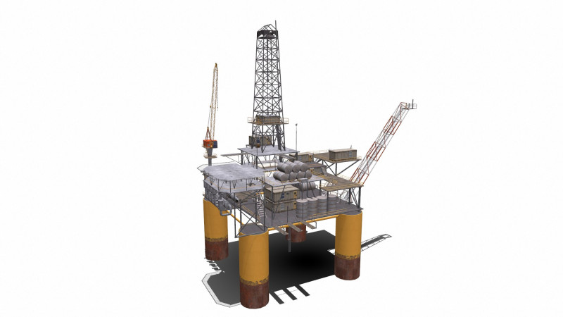 Oil Rig Platform 3Dモデル .c4d .max .obj .3ds .fbx .stl .blend