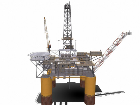 Oil Rig Platform 3Dモデル