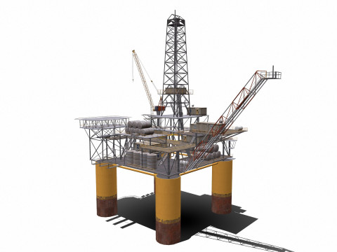 Oil Rig Platform 3Dモデル