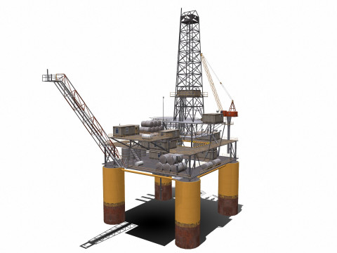 Oil Rig Platform 3Dモデル