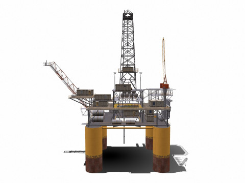 Oil Rig Platform 3Dモデル