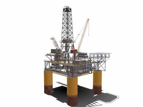 Oil Rig Platform 3Dモデル