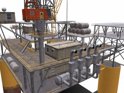 Oil Rig Platform 3Dモデル