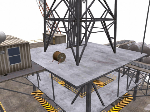 Oil Rig Platform 3Dモデル