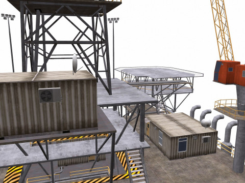 Oil Rig Platform 3Dモデル
