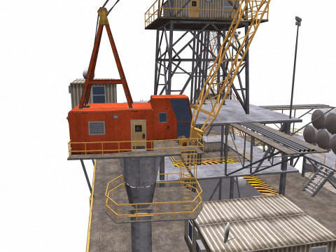 Oil Rig Platform 3Dモデル