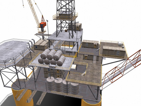 Oil Rig Platform 3Dモデル