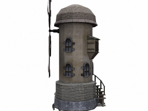 Windmill Low-poly 3D 模型