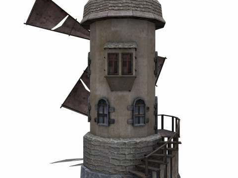 Windmill Low-poly 3D 模型