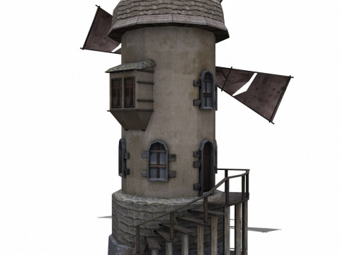 Windmill Low-poly 3D 模型