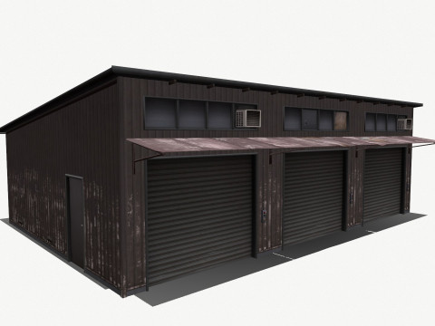 Warehouse low-poly Modelo 3D