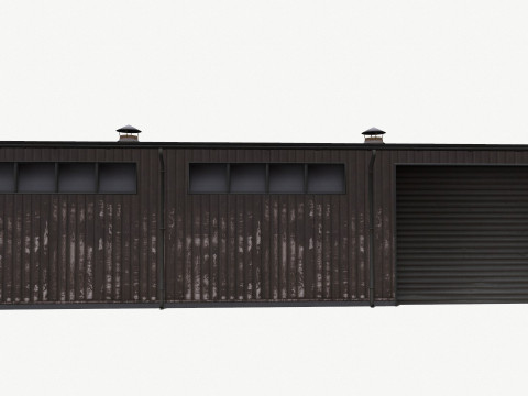 Warehouse low-poly 3D-Modell