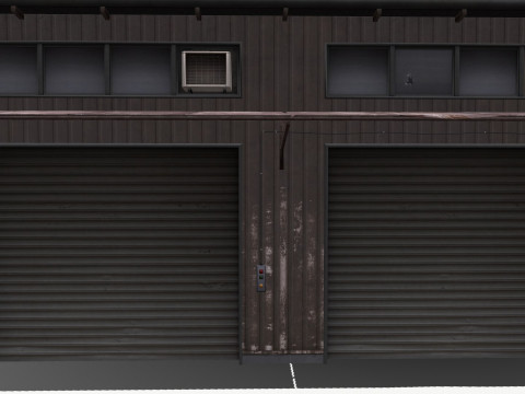 Warehouse low-poly 3D-Modell