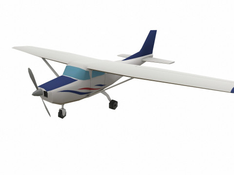 Low-poly Airplane Modelo 3D