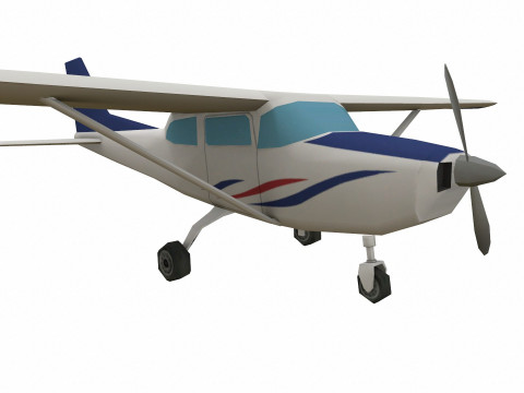Low-poly Airplane Modelo 3D