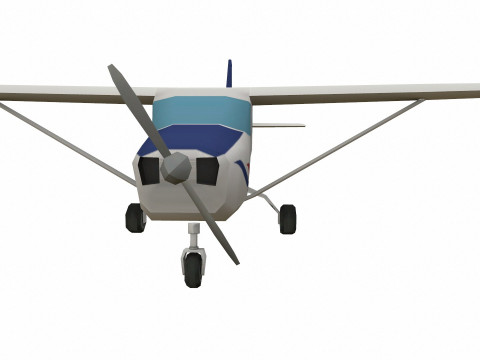 Low-poly Airplane Modelo 3D