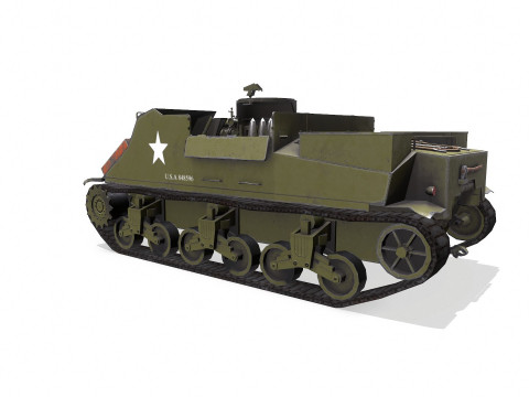 M7 Priest Howitzer Motor Carriage Low-poly 3D 모델