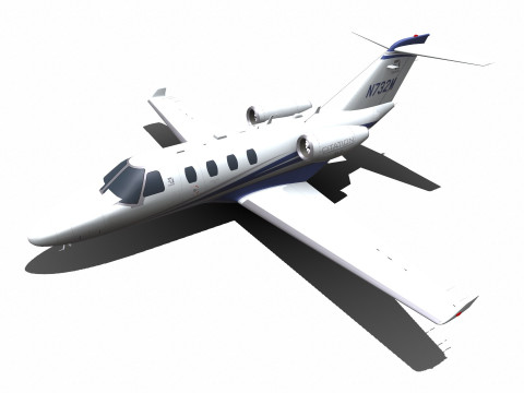 Cessna Citation Jet M2 Low-poly 3D 模型